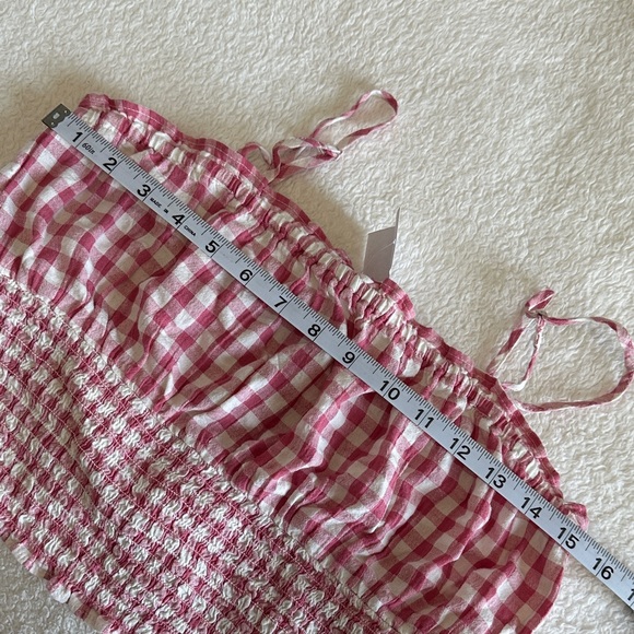 American Eagle Outfitters Red Gingham Adjustable Camisole Top Size Medium - Picture 7 of 9